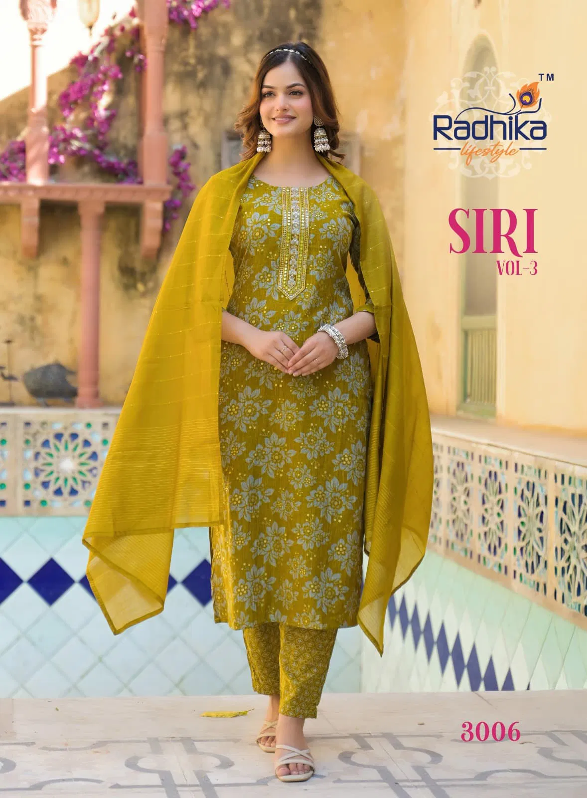 Siri Vol 3 By Radhika Rayon Printed Kurti With Bottom Dupatta Exporters In India